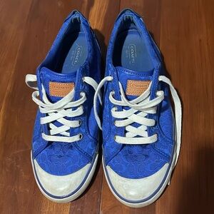 Women’s royal blue coach sneakers size 10